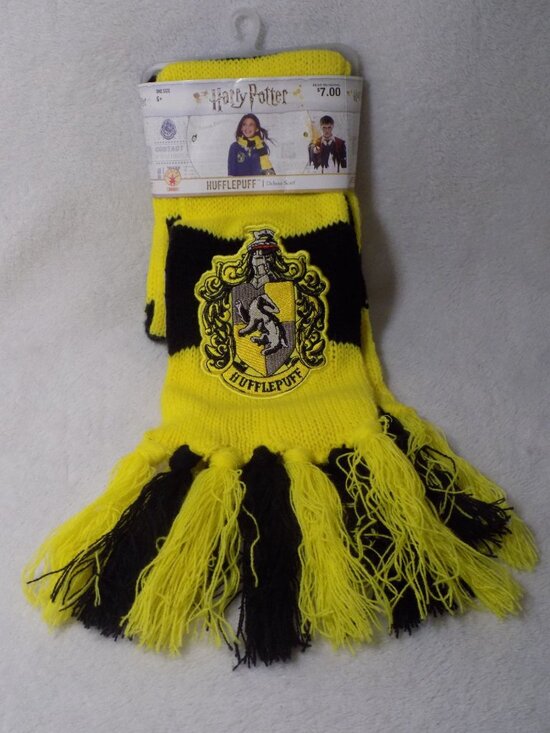 Rubies Other - Hufflepuff Deluxe Scarf - Harry Potter One Size Child (Yellow Black)